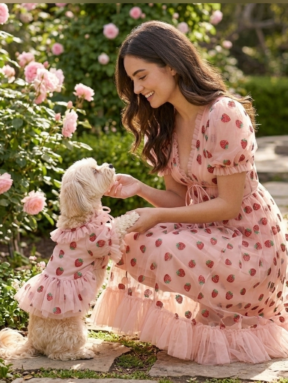 Lirika Matoshi Strawberry Dress Bundle Size XL & Pet M - Picture 2 of 16